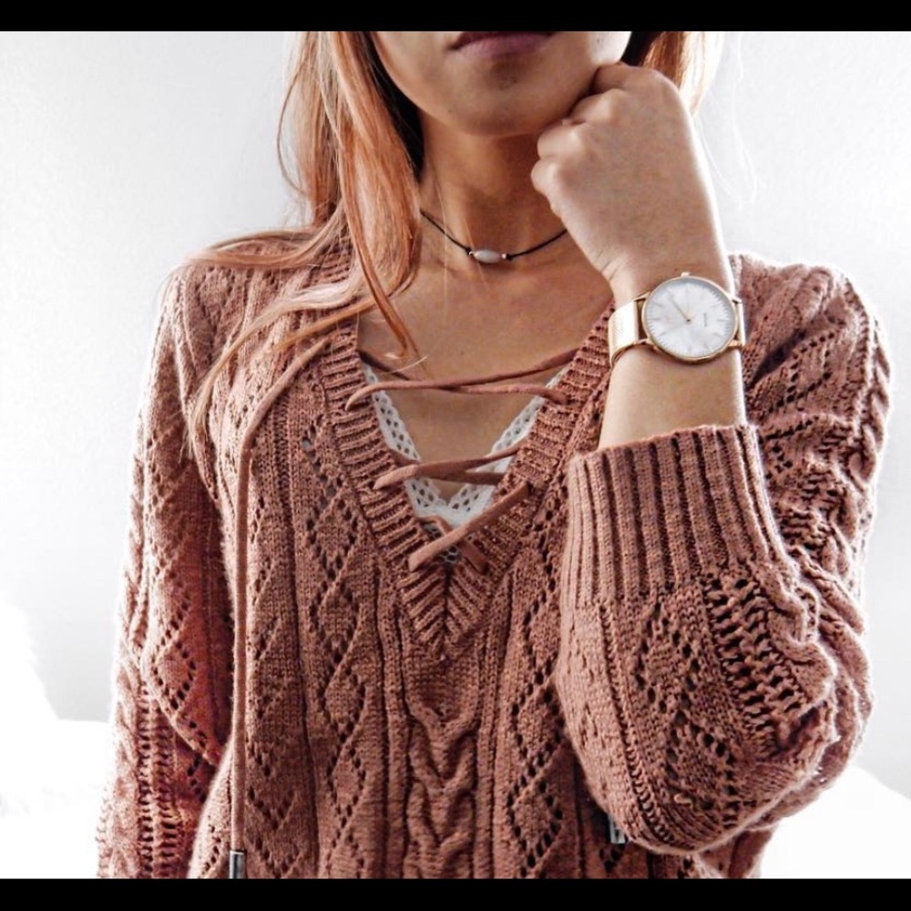 Forever 21 dusty rose sweater